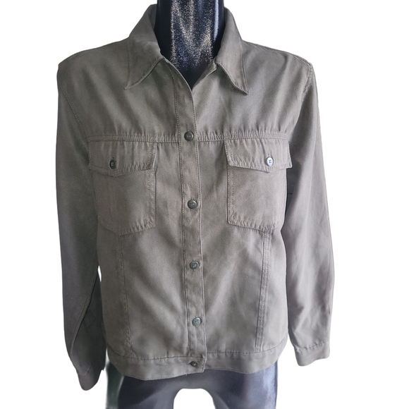 Northern Reflections Olive Green Button Up Shirt M - Picture 1 of 7